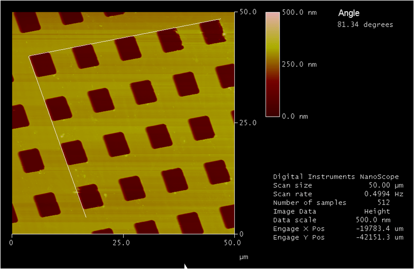 AFM Calibration Grid 9 Degree Sheer