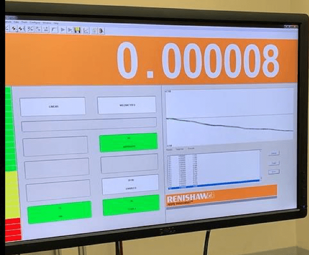 Display of the Renishaw interferometer