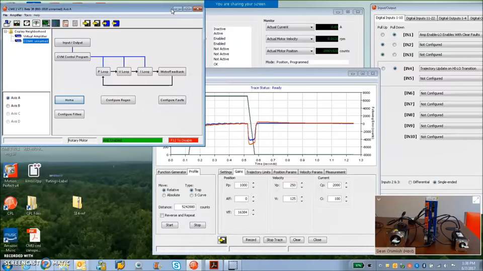 Cross Coupling Motion Control using Copley 2 Axis drives