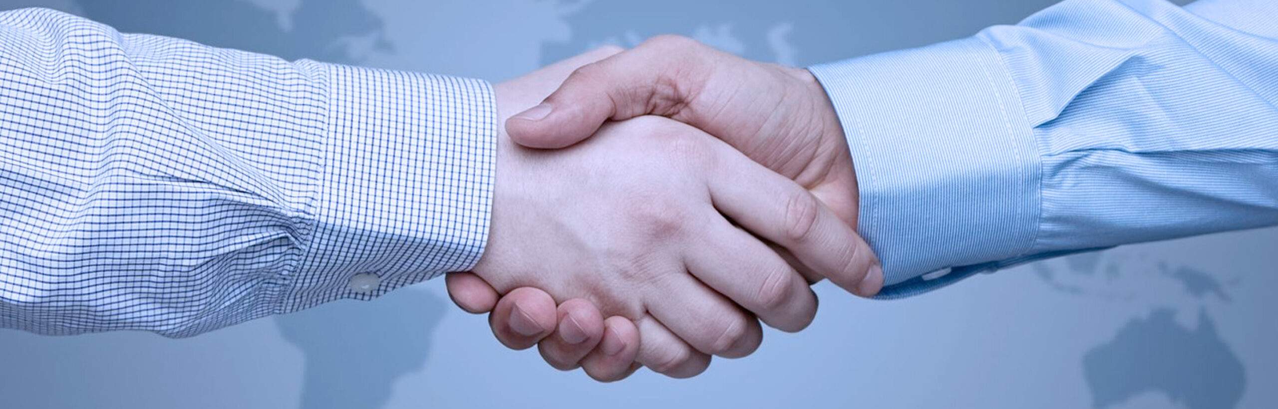 Two people shaking hands