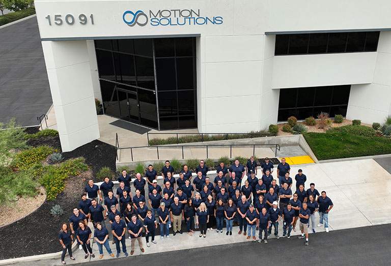 The Motion Solutions team, aerial view